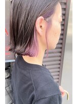 タカ 田町店(TAKA)&nbsp;外ハネでボブ　インナーカラー