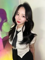 ユーフォリア 渋谷グランデ(Euphoria SHIBUYA GRANDE) くびれヘア 韓国風巻き レイヤーカット 顔周りカット SAYAKA