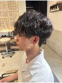 メンズショート/ナチュラル/清潔感/ニュアンスパーマ