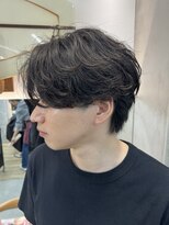 ロンドシエル 横浜(Lond ciel)&nbsp;men'sフェザーパーマブルーブラックメンズブリーチなし横浜