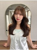 韓国ヘア/オリーブブラウン/透明感カラー/レイヤーカット