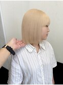 【抜きっぱなし風ブロンドベージュ×ボブ/ショート/ハイトーン】