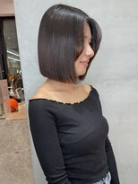 ロンドポレール 北千住(Lond polaire)&nbsp;くびれヘア/アプリコットオレンジ/レイヤー/ショートボブ/韓国