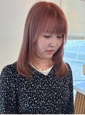 グレージュ　艶髪　髪質改善　ブリーチ　ピンクベージュ　韓国風