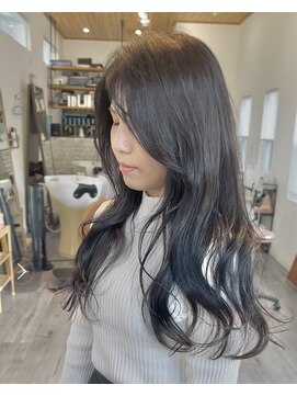 暗髪◎ブルーブラック