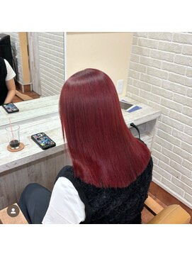 アボックス(abox) レッド/カシス/ワインレッド/ケアブリーチ/髪質改善/学割