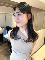 サンルーム(SUN room)&nbsp;顔まわり似合わせカットブルーブラックカラー