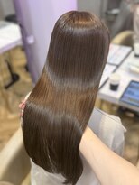 ロンド フィーユ(Lond fille)&nbsp;ブリーチなし/髪質改善/大人ガーリー/グレーブラウン/前髪/銀座