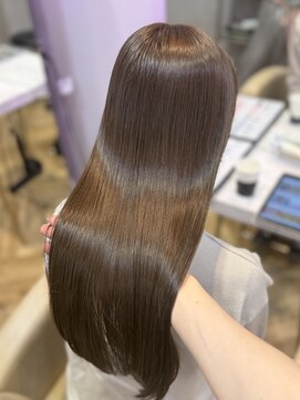 ロンド フィーユ(Lond fille) ブリーチなし/髪質改善/大人ガーリー/グレーブラウン/前髪/銀座