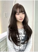 小顔/黒髪/クラゲヘアー/オリーブグレー/ココアベージュ
