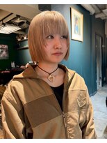 グッドフェローズ キタホリエ(GoodFellas kitahorie)&nbsp;透明感ハイトーンレイヤーボブで小顔見せブリーチデザインカラー
