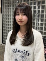 エイチ(811)&nbsp;くびれフェイスフレーミングミディアムウルフピンクグレージュ