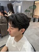 毛流れアップバング