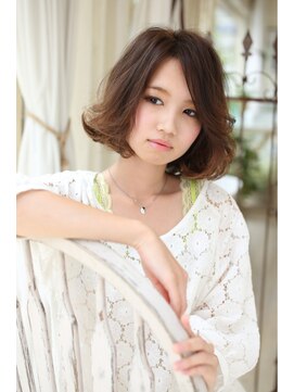 メリーランド 自由が丘(MerryLand) 前髪なし注目のセンターパート　くせ毛風パーマ