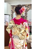 【成人式】振袖お着付け＆ヘアセット