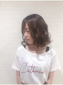 肩レングス柔らかルーズウェーブ