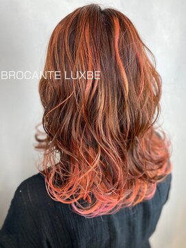 ラトリエ ブロカント 立川北口店(L'atelier BROCANTE) グラデーション バレイヤージュ  pink ハイライト レイヤー