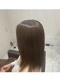 縮毛矯正＋透明感カラー
