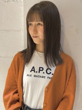 コフィー バイ メルト 吉祥寺(cofy by melt) 【中澤彩乃】バニラベージュシアグレージュ切りっぱなしロブ前髪