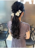 ローポニーヘアセット