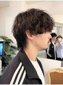 ツイストスパイラルウルフメンズカット2ブロック常田風セット