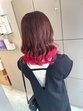 エイト 沖縄豊崎店(EIGHT toyosaki) 【EIGHT 豊崎】お客様スタイル_裾カラー×キャンディーピンク