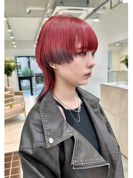 ニュート(Neut ) ワインレッド×シルバーグレー/裾カラー/デザインカラー