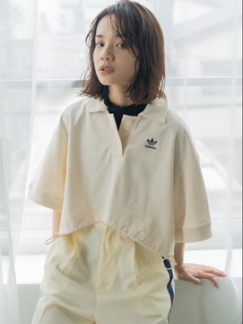トレヘアー 京都 烏丸(tRe hair) エアリーボブ　くびれヘア　チェリーブラウン