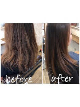 ”髪質改善ヘアエステ”で髪のお悩みを解決し、理想のスタイルに♪《髪質改善ヘアエステ+カット￥10800》