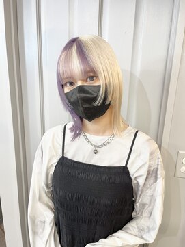 シック(chic.) lavender × 抜きっぱなしブロンド