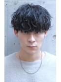 波巻きスパイラルパーマメンズマッシュパーマツイストパーマ