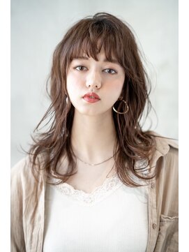 アンスリウム 吹田(Anthurium) ミディアムレイヤー/大人可愛い/髪質改善/シースルーバング