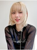 イメチェン外ハネボブ美髪ワイドバング顔周りレイヤーボブ/原宿