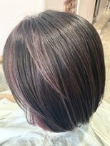 アズヘアー 北野田店(A'z hair)&nbsp;艶感際立つ繊細ピンクヴェールのハイライトボブ