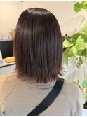外ハネショートボブ×シアーヴァイオレットブラウン