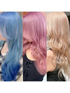 ピンクカラー/水色カラー/ミルクティー/ハイトーンカラー/