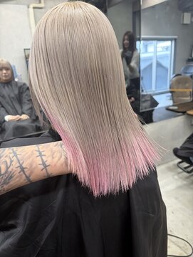 エイム(AiM) ホワイトブロンド×ホワイトピンク