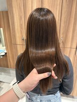 ガリカ 博多(Gallica)&nbsp;<ゲスト>縮毛矯正＆ワンカラー、ブラウンベージュ