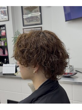 ザ クロー(THE CROW) 波巻きツイストスパイラルサーフカールメンズヘアブラウンカラー