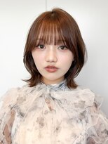 ロンド メリー 大宮(Lond merry)&nbsp;レイヤーボブ/ミルクグレージュ/韓国巻き/結べるレイヤーカット