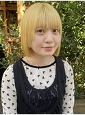 花田/タッセルボブブリーチ顔周りレイヤー下北沢韓国ブロンド