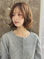 ハニーシブヤ(HONEY shibuya)&nbsp;ボブパーマ/結べるくびれボブ/ハニーブラウン/シアーバング1
