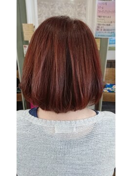 ヘアサロンアンドリラクゼーション マハナ(Hair salon&Relaxation mahana) 伸ばしかけの方にオススメ☆ピンクベージュのキュートなボブ！