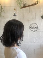 リリーフ(hair&beauty Relief) 【Relief】内外ミックスミディ