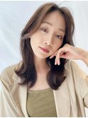 外ハネ大人くびれミディアム*フェミニンロング*ダークアッシュ1