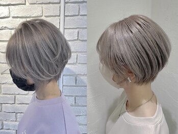 アジールヘア 池袋東口店(agir hair)の写真/本日空き有◎ハイトーン×ショートヘアは相性◎可愛い/上品な質感/シルエット重視をご提案♪［池袋/池袋東]