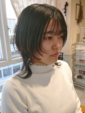 ラボヌール ヘアー エクラ(La Bonheur hair eclat) ロングウルフ／ショコラアッシュ【La Bonheur eclat 今井】