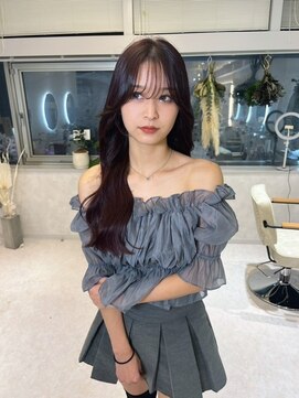 エヌ 梅田(enu) #韓国風#シールエクステ#梅田#チェリーブラウン#秋カラー