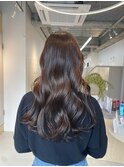 20代30代暗髪艶髪韓国巻き髪