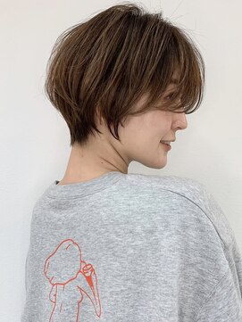 ハローバイシー 仙台(Hello by Sea) ブリーチなしハイトーン×ハンサムショート/韓国ボブ[仙台]